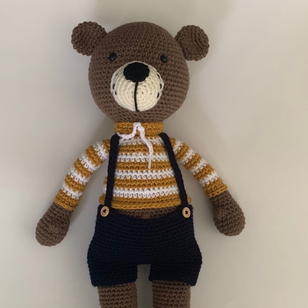 Amigurumi handmade baby toy. 🐻